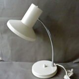 White metal lamp with flexible arm from the 50s