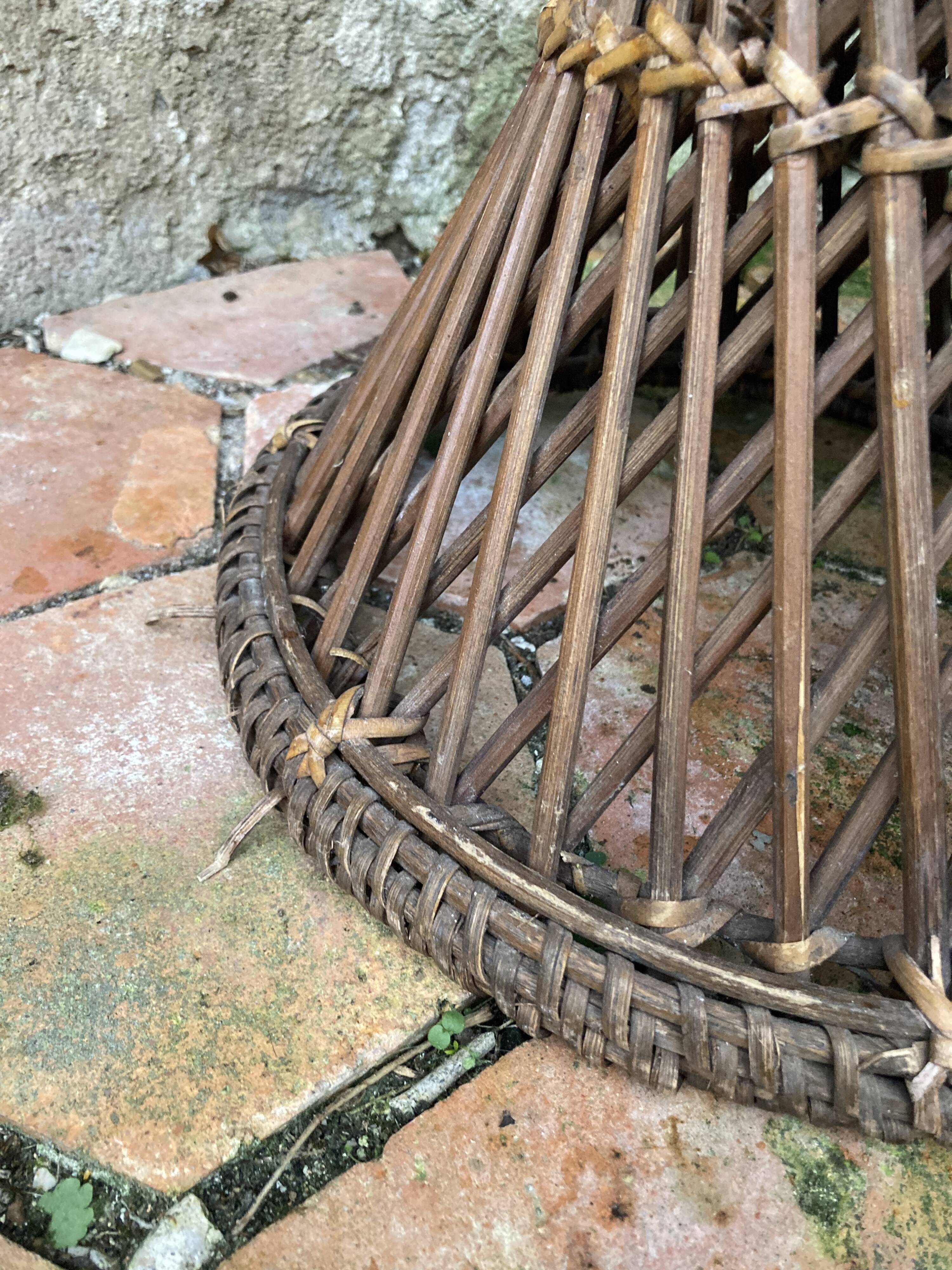 Vintage cane diabolo stool