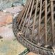 Tabouret diabolo en cannage vintage