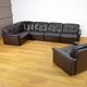 Salon modulable en cuir vintage 1970 / 1980
