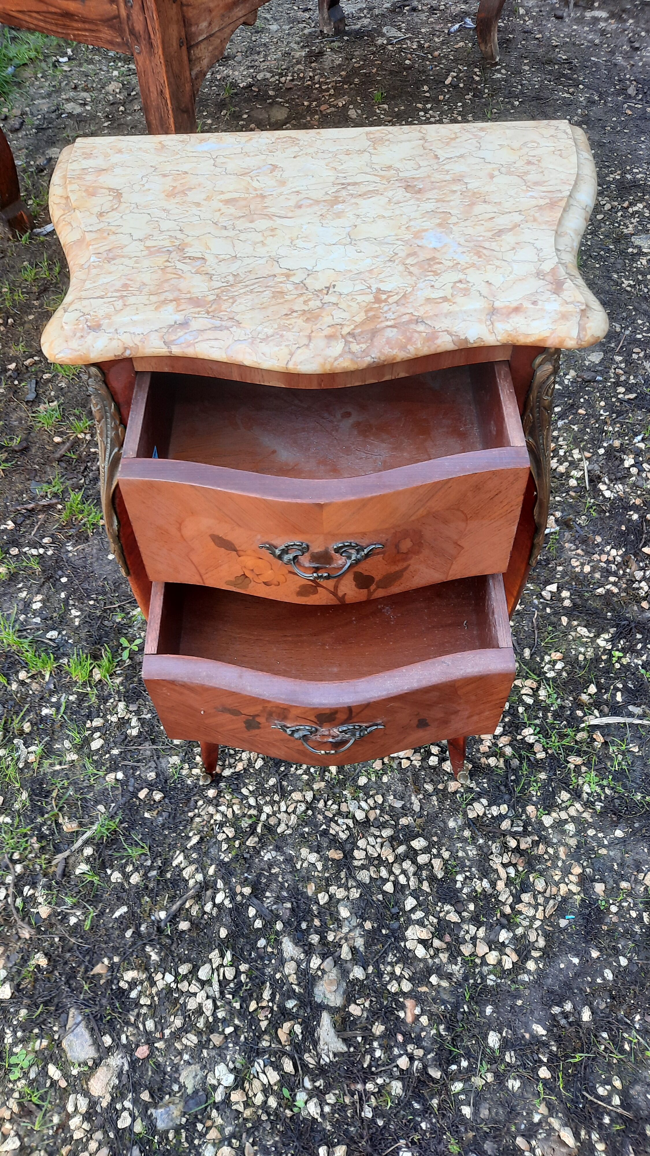 Pair of bedside rocaille style