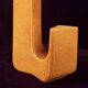 Sculptural Amber Ceramic Space Age Vase, Italy 1970