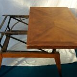 Table à système années 50, plaquée chêne