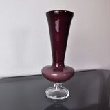Purple vase in murano glass, Italy, 1980
