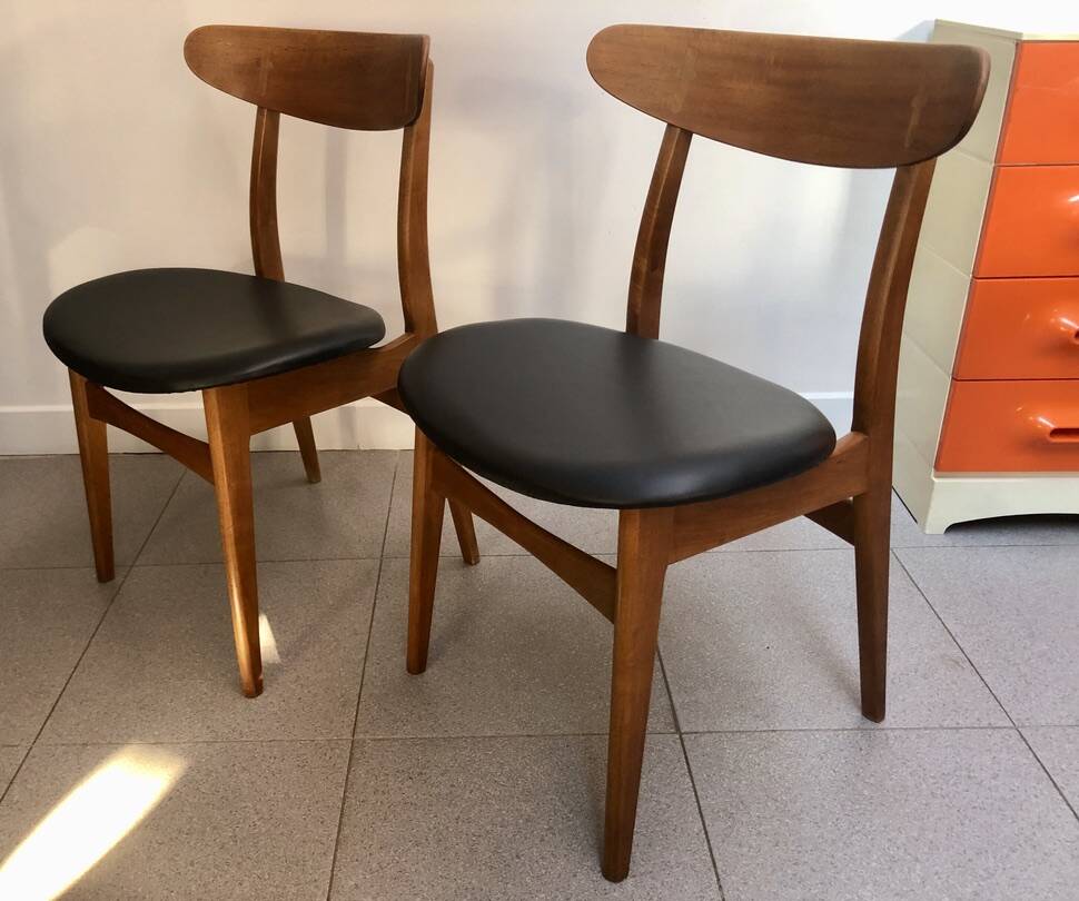 Paire de chaise CH30 Hans Wegner