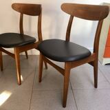 Paire de chaise CH30 Hans Wegner