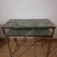 Vintage brass and marble nesting tables