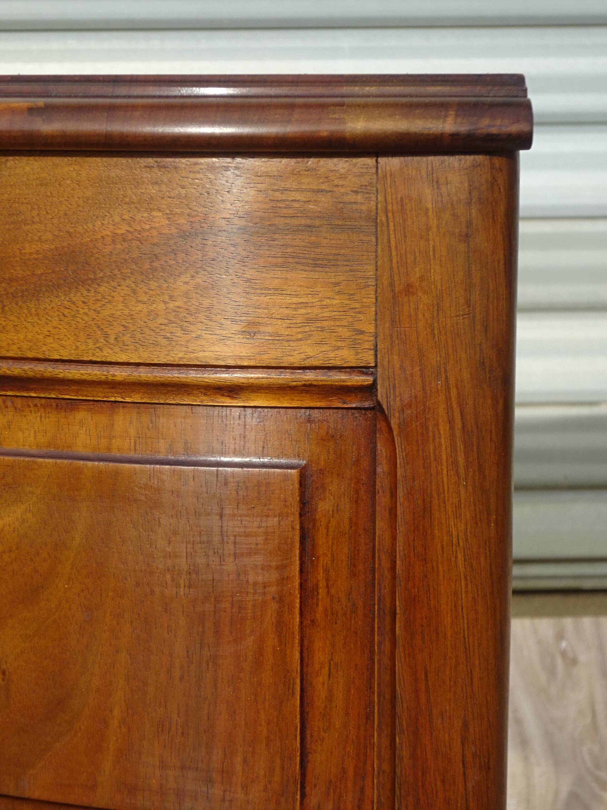 Louis XV bedside table in solid walnut