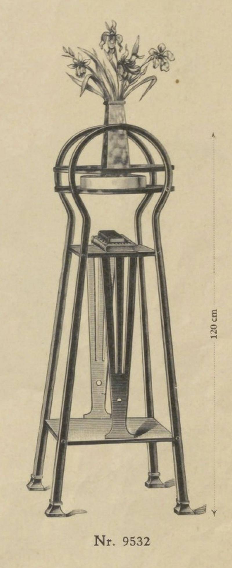 Plant stand Secession no.9532 by architect Marcel Kammerer for Thonet