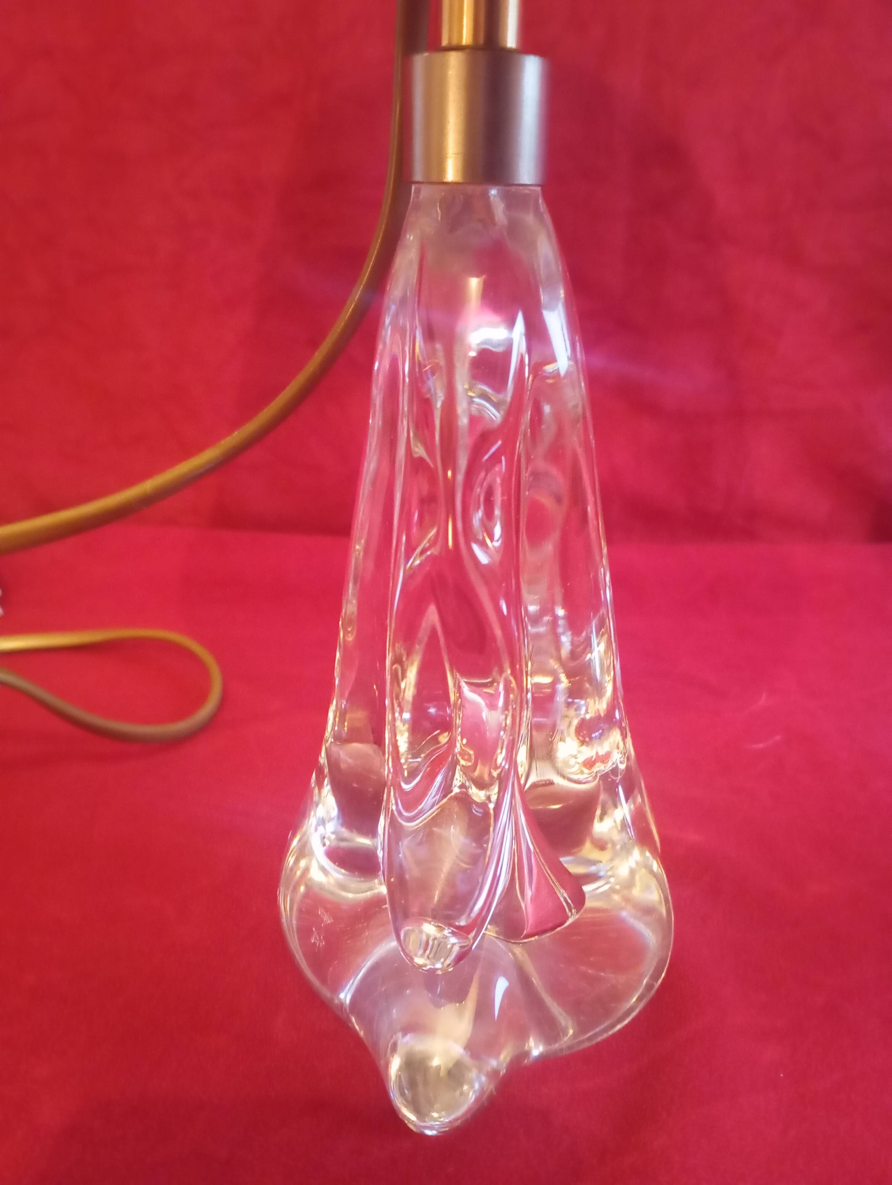 Pair of crystal lamps (attributed to Baccarat)