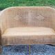 Pair of armchairs and bench in rattan and bamboo from the 60s/70s