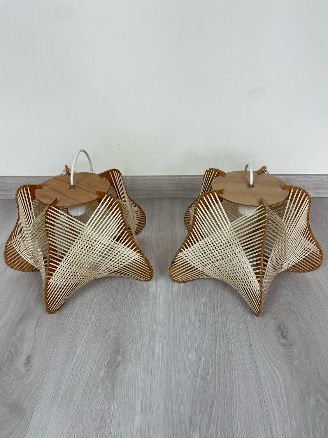 Pair of Scandinavian pendant lamps