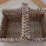 Rattan basket with logs