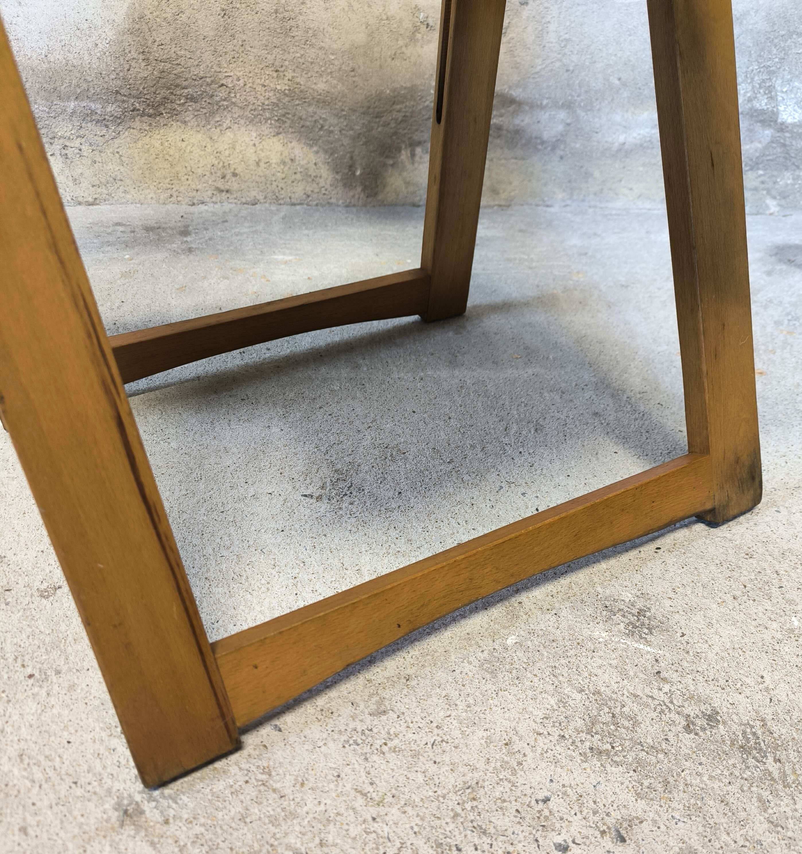 Vintage folding chair in wood by Aldo Jacober