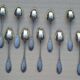 10 small silver-plated metal spoons SF Saglier Frères