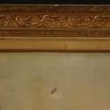 French signed landscape painting oil on canvas dated 1899