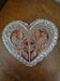 Large crystal pocket heart HOFBAUER Vintage 60-70's
