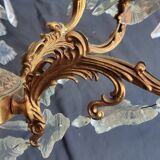 Lustre en bronze pampilles et décor anges