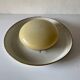 Brass disc and glass clip lamp from the mid-century by Hillebrand, 1950s, Germany.