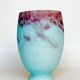 Tulipe en pate de verre bleue turquoise