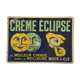 Plaque emaillee publicitaire