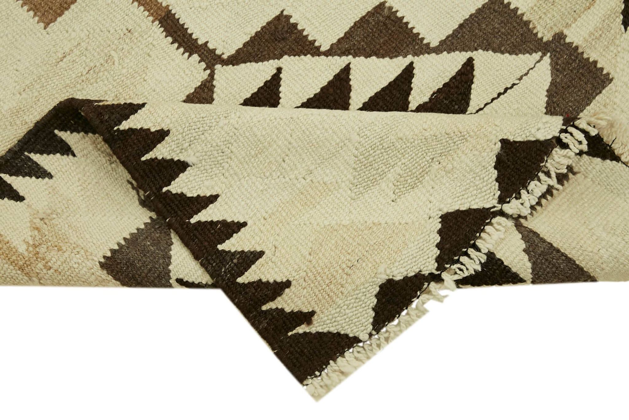 Turkish Handwoven Vintage Herki Kilim 85 cm x 338 cm