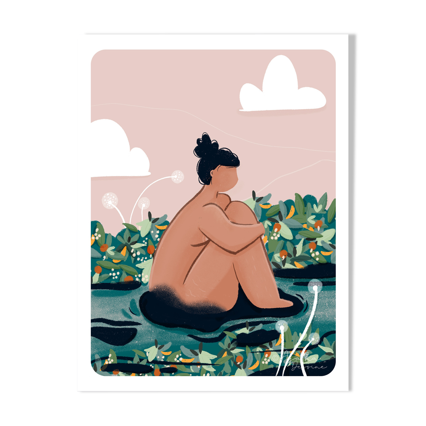 Illustration "like a water lily" A4