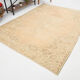 6x8 Handmade Beige Tones Wool Vintage Rug 260x194Cm