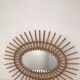 Vintage rattan oval mirror 60/70