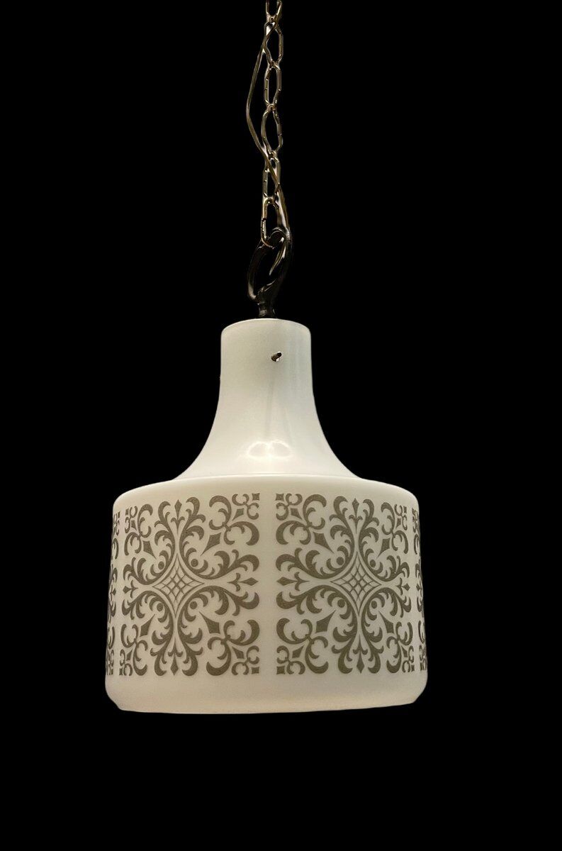 Italian Opaline Glass Light Pendant