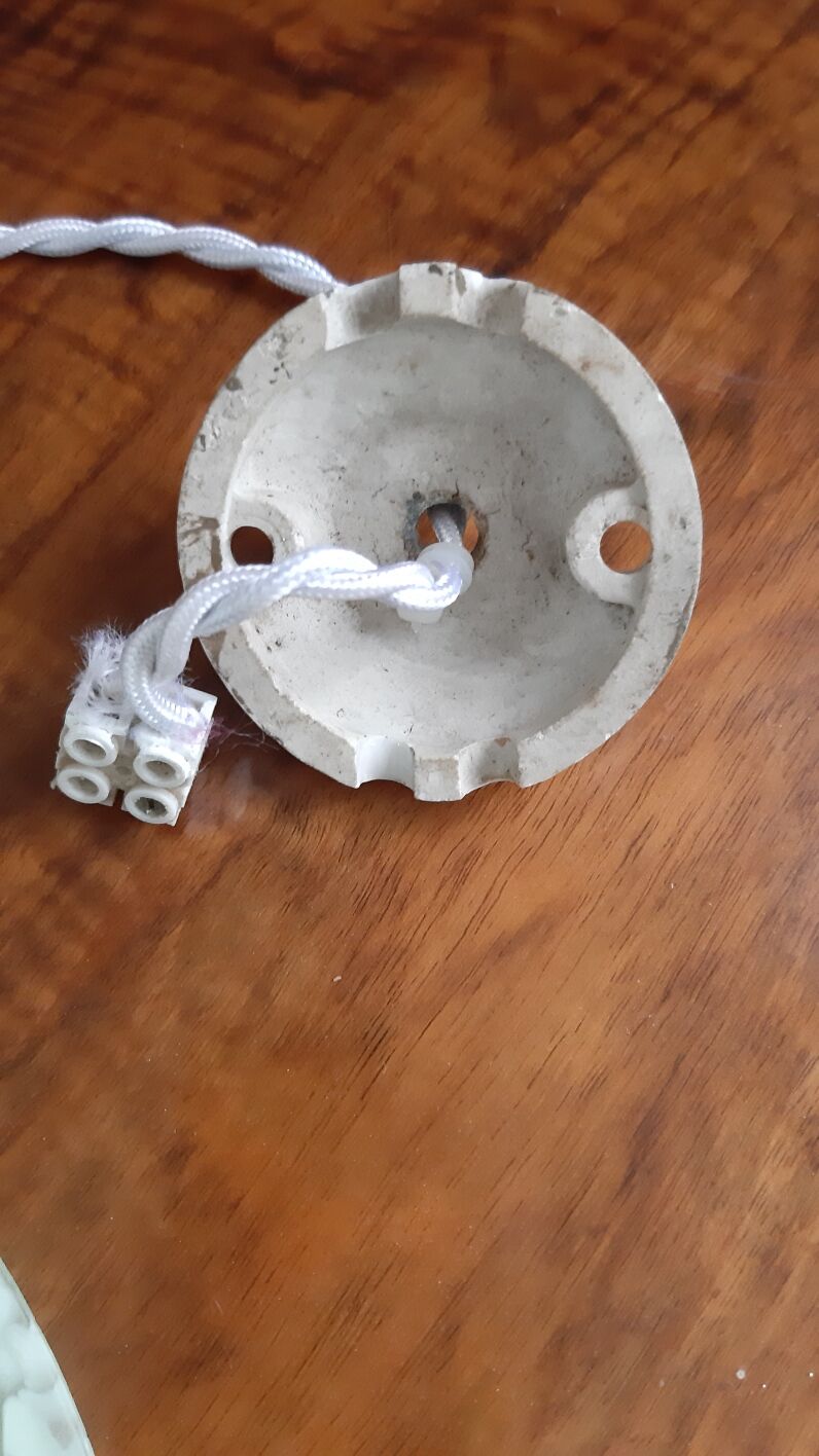 Vintage glass suspension Clichy