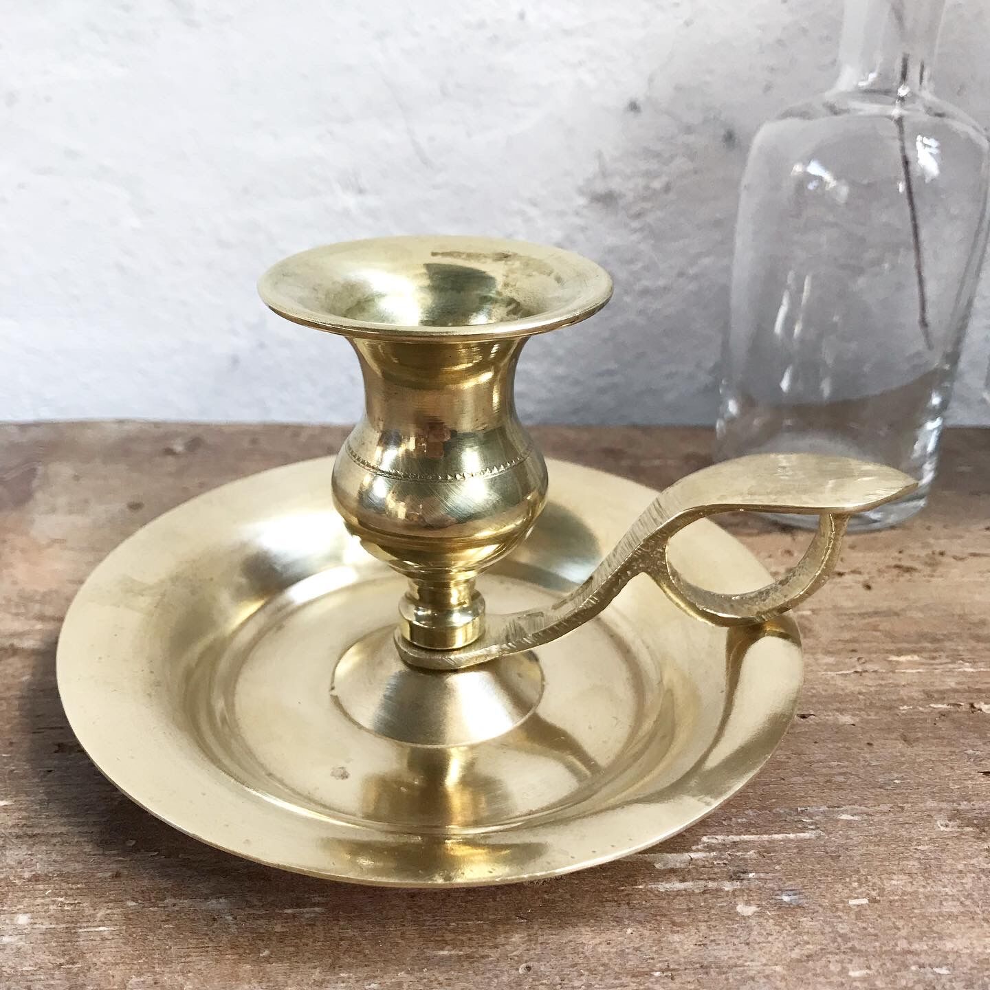 Brass cellar rat candle holder