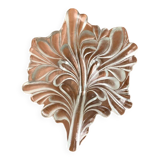 Heavy vintage German floral glass bowl by Walther Glas, 1970s.