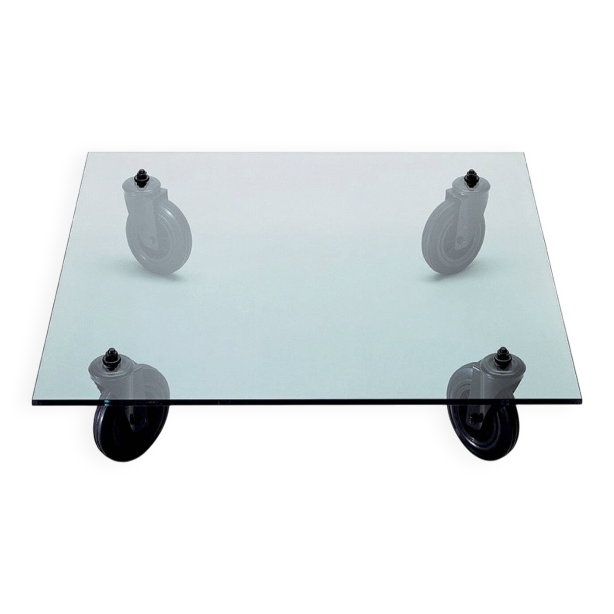 Table en verre à roulettes FONTANA ARTE