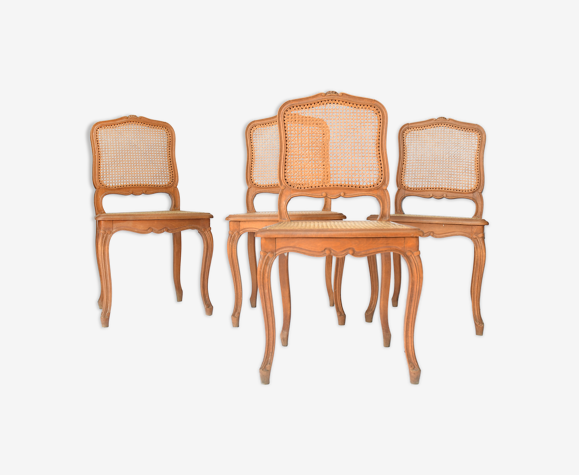 Suite of 4 louis XV style chairs