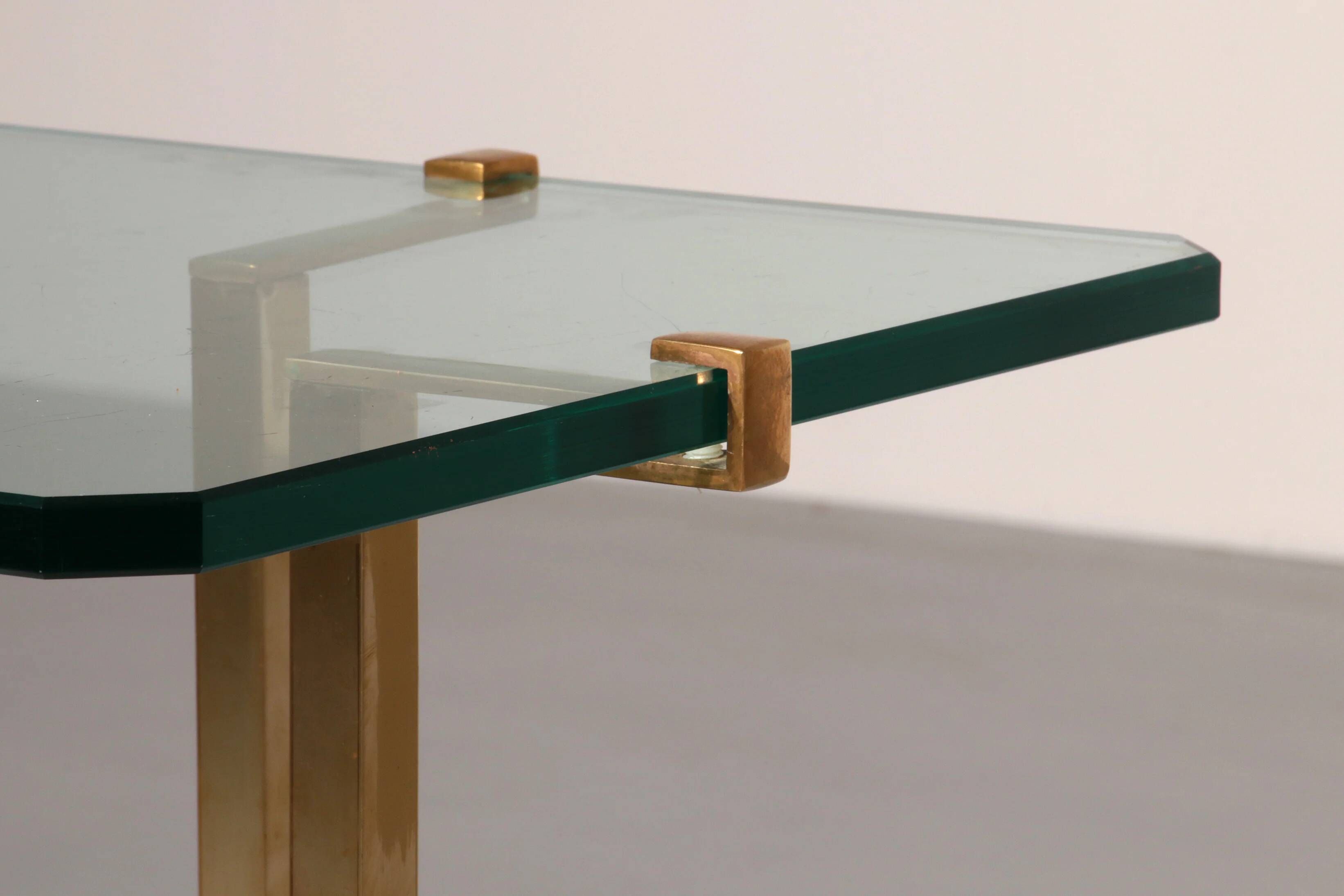 Peter Ghyczy T18 side tables, 1970s design polished brass (40x40x52)