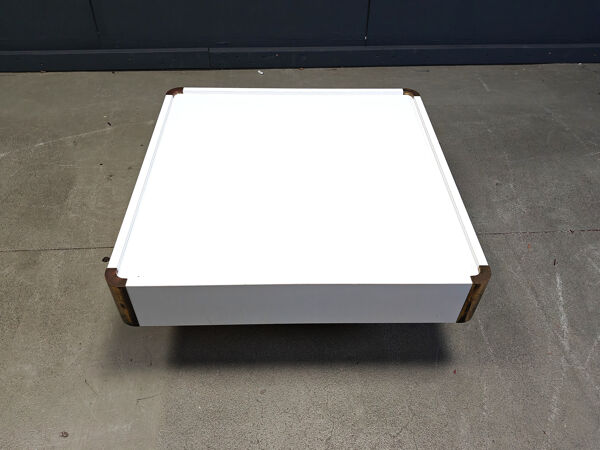 Table basse vintage attribuée à Willy Rizzo, années 1970