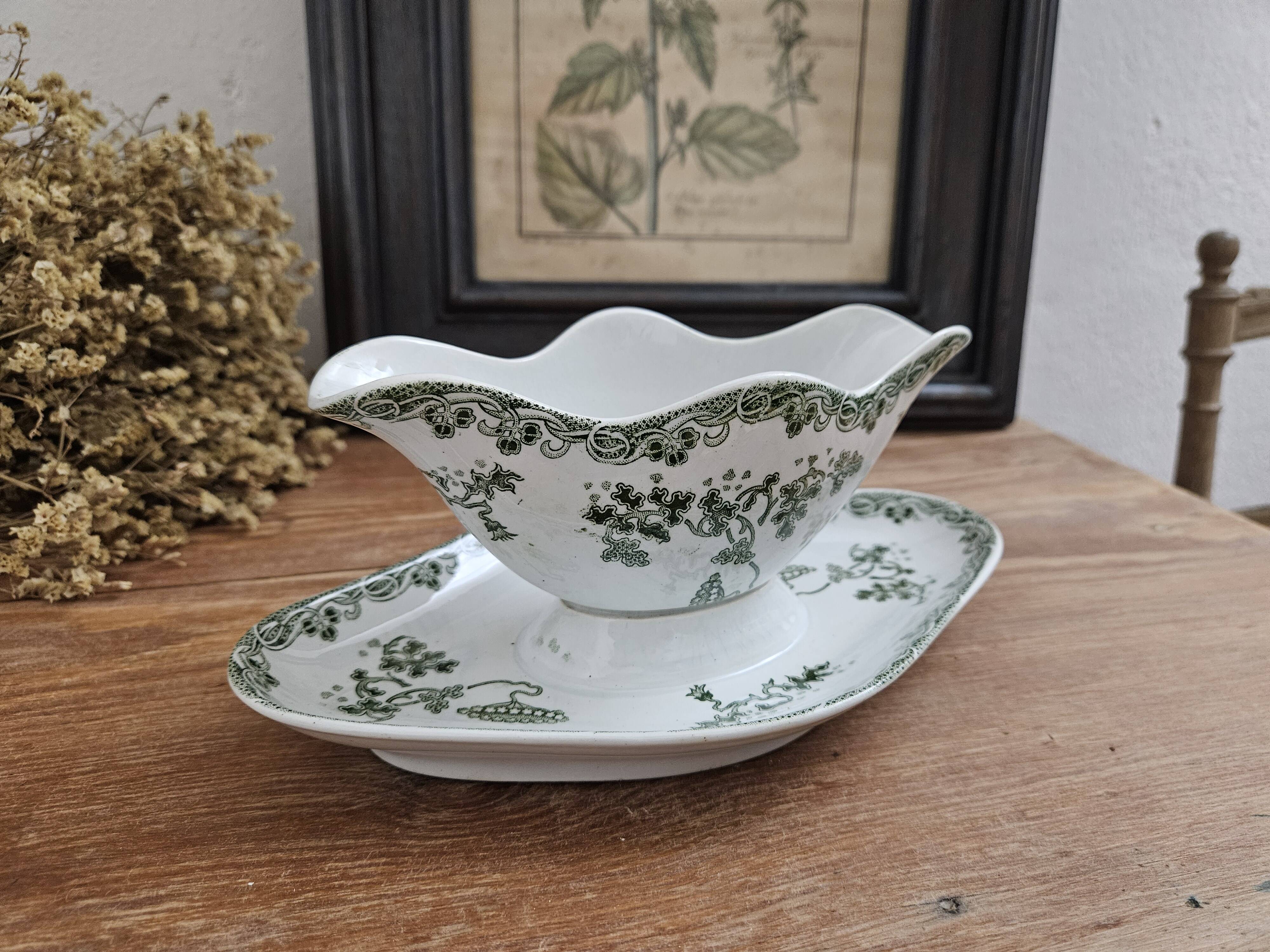 Saucière en Faïence de St Amand & Hamage - Vaisselle Ancienne