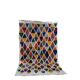 Colorful handmade wool Berber rug 250 x 150 cm