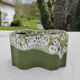 Pot cover in green ceramic original shape