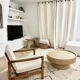 Fauteuil BZ bouclette beige clair