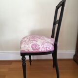 Ensemble chaise et repose pied style Louis XVI