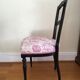 Ensemble chaise et repose pied style Louis XVI