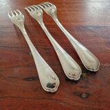 Christofle Set of 3 Spatours model table forks in silver metal