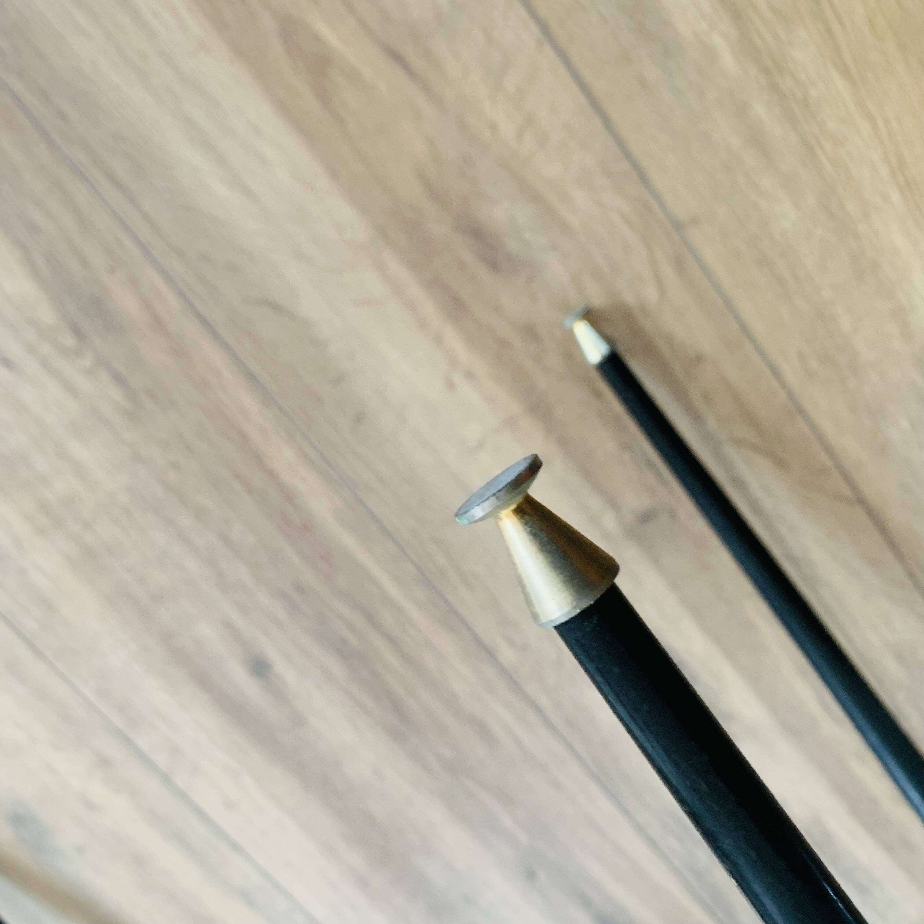 Coffee table from the 50s/60s, glass, brass, black metal.