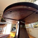Empire mahogany marble pedestal table