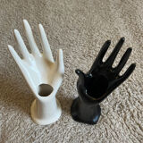 Duo pair of hand soliflore ring size jewelry holder