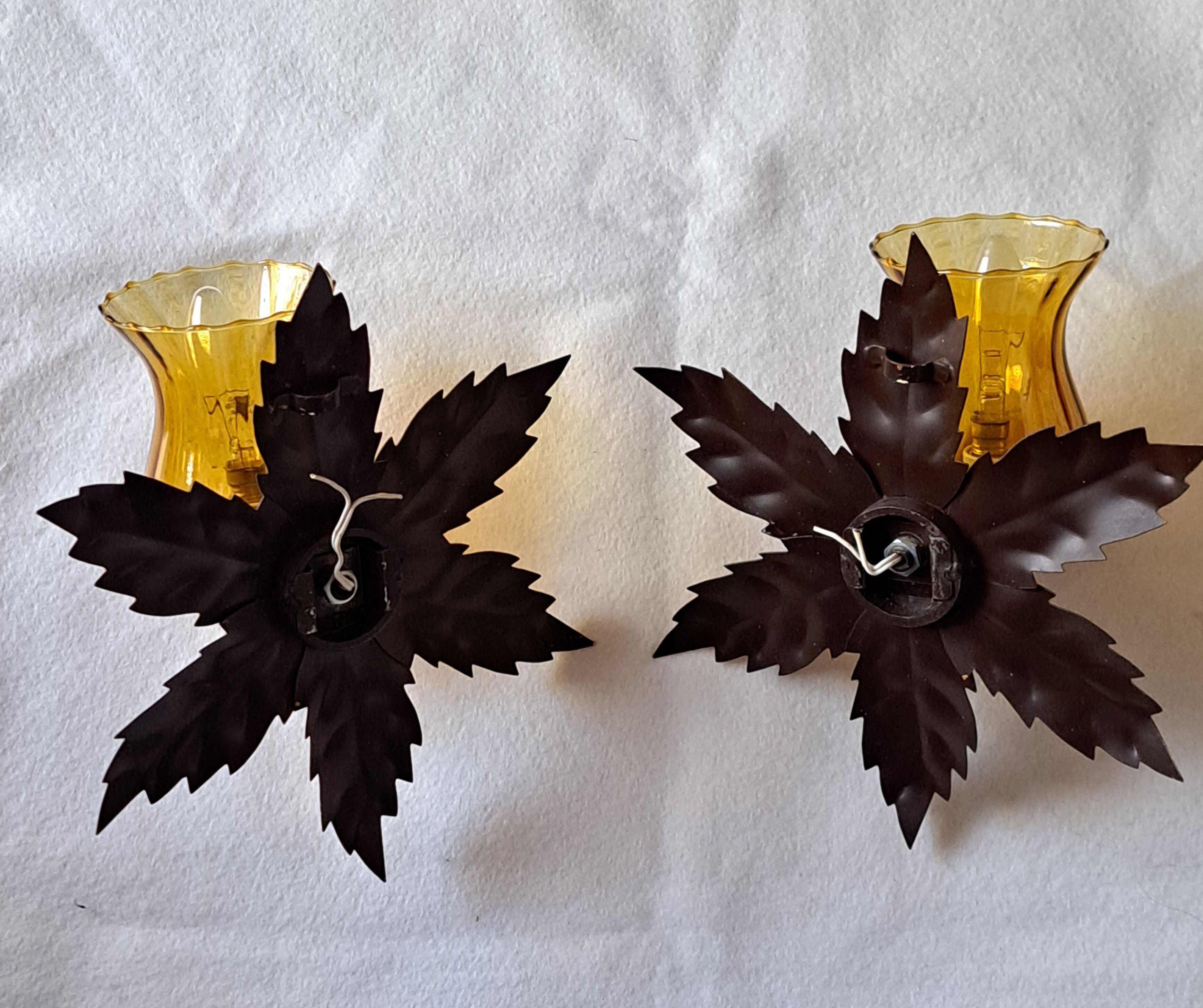 Pair of golden sconces