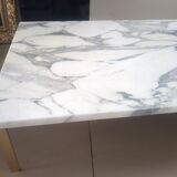 Marble coffee table with gold base