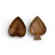 Lot de 2 coupelles vintage en bois sculpté - Formes Cœur et Pique